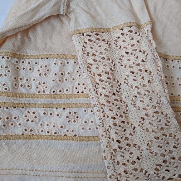 free PEOPLE we the free boho girlie greaser top yellow xs - Picture 7 of 9